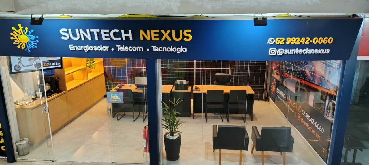 Fachada da loja física da SunTech Nexus em Goiânia